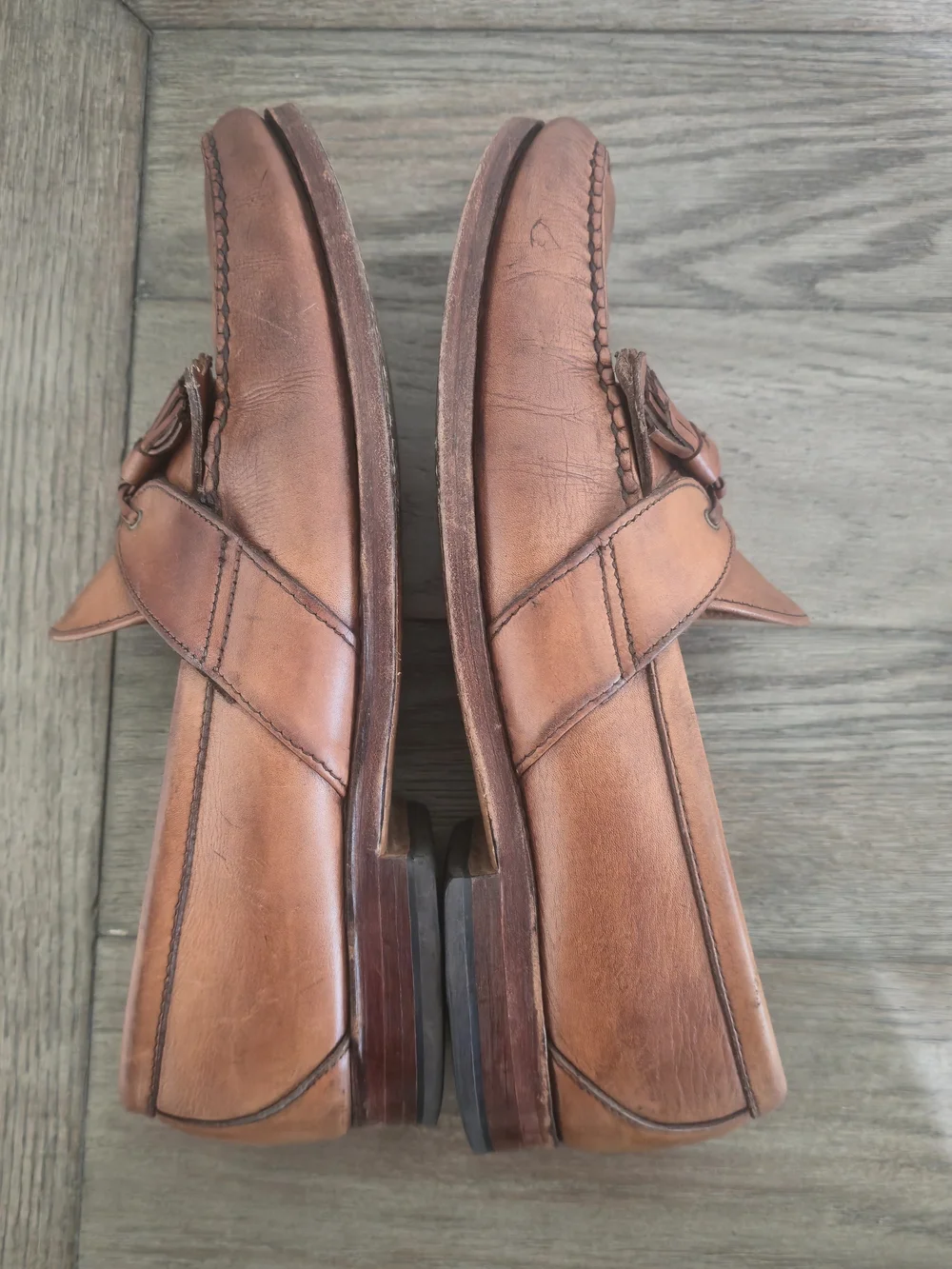 Men's Allen Edmonds Elfield Tassel Loafers Brown Leather 9.5D USA Old Money Prep